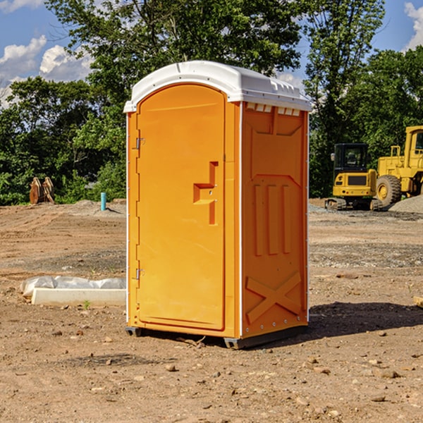 how often are the portable restrooms cleaned and serviced during a rental period in Belgrade